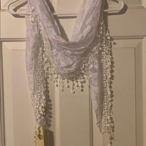 White Lace Scarf